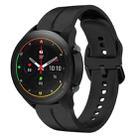 For Xiaomi MI Watch S1 Pro 22mm Loop Silicone Watch Band(Black) - 1