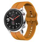 For Amazfit GTR 4 22mm  Loop Silicone Watch Band(Amber Yellow) - 1