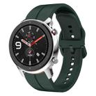 For Amazfit GTR 4 22mm  Loop Silicone Watch Band(Dark Green) - 1