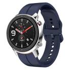 For Amazfit GTR 4 Pro 22mm  Loop Silicone Watch Band(Navy Blue) - 1