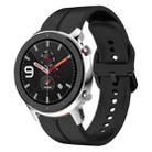 For Amazfit GTR 4 Pro 22mm  Loop Silicone Watch Band(Black) - 1