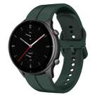 For Amazfit GTR 2e 22mm  Loop Silicone Watch Band(Dark Green) - 1