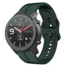 For Amazfit GTR 47mm 22mm  Loop Silicone Watch Band(Dark Green) - 1