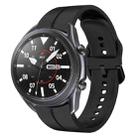 For Samsung Galaxy Watch3 45mm 22mm Loop Silicone Watch Band(Black) - 1