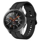 For Samsung Galaxy Watch 46mm 22mm Loop Silicone Watch Band(Black) - 1