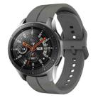 For Samsung Galaxy Watch 46mm 22mm Loop Silicone Watch Band(Dark Grey) - 1