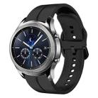 For Samsung Gear S3 Classic 22mm Loop Silicone Watch Band(Black) - 1