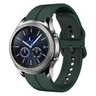 For Samsung Gear S3 Classic 22mm Loop Silicone Watch Band(Dark Green) - 1