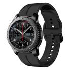 For Samsung Gear S3 Frontier 22mm Loop Silicone Watch Band(Black) - 1