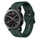 For Samsung Gear S3 Frontier 22mm Loop Silicone Watch Band(Dark Green) - 1