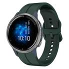 For Garmin Venu 2 22mm Loop Silicone Watch Band(Dark Green) - 1