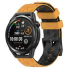 For Huawei Watch GT Runner 22mm Football Pattern Two-Color Silicone Watch Band(Yellow+Black) - 1