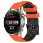 For Huawei Watch 3 Pro New 22mm Football Pattern Two-Color Silicone Watch Band(Orange+Black) - 1