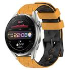 For Huawei Watch 3 Pro 22mm Football Pattern Two-Color Silicone Watch Band(Yellow+Black) - 1