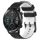 For Honor Magic Watch 2 46mm 22mm Football Pattern Two-Color Silicone Watch Band(Black+White) - 1