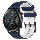 For Honor Magic Watch 2 46mm 22mm Football Pattern Two-Color Silicone Watch Band(Midnight Blue + White) - 1