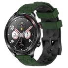 For Honor Watch Dream 22mm Football Pattern Two-Color Silicone Watch Band(Armygreen+Black) - 1