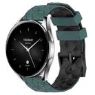 For Xiaomi MI Watch S2 22mm Football Pattern Two-Color Silicone Watch Band(Olive Green + Black) - 1