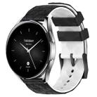 For Xiaomi MI Watch S2 22mm Football Pattern Two-Color Silicone Watch Band(Black+White) - 1