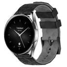 For Xiaomi MI Watch S2 22mm Football Pattern Two-Color Silicone Watch Band(Black+Grey) - 1