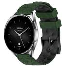 For Xiaomi MI Watch S2 22mm Football Pattern Two-Color Silicone Watch Band(Armygreen+Black) - 1