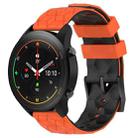 For Xiaomi MI Watch S1 Pro 22mm Football Pattern Two-Color Silicone Watch Band(Orange+Black) - 1