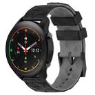 For Xiaomi MI Watch S1 Pro 22mm Football Pattern Two-Color Silicone Watch Band(Black+Grey) - 1