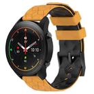 For Xiaomi MI Watch S1 Pro 22mm Football Pattern Two-Color Silicone Watch Band(Yellow+Black) - 1