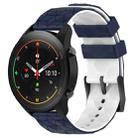 For Xiaomi MI Watch S1 Pro 22mm Football Pattern Two-Color Silicone Watch Band(Midnight Blue + White) - 1