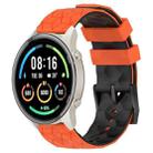 For Xiaomi MI Watch Sport 22mm Football Pattern Two-Color Silicone Watch Band(Orange+Black) - 1