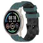 For Xiaomi MI Watch Sport 22mm Football Pattern Two-Color Silicone Watch Band(Olive Green + Black) - 1