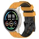 For Xiaomi MI Watch Sport 22mm Football Pattern Two-Color Silicone Watch Band(Yellow+Black) - 1