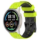 For Xiaomi MI Watch Sport 22mm Football Pattern Two-Color Silicone Watch Band(Lime Green + Black) - 1