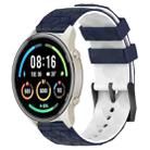 For Xiaomi MI Watch Sport 22mm Football Pattern Two-Color Silicone Watch Band(Midnight Blue + White) - 1