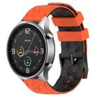 For Xiaomi MI Watch Color 22mm Football Pattern Two-Color Silicone Watch Band(Orange+Black) - 1