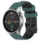 For Xiaomi MI Watch Color 22mm Football Pattern Two-Color Silicone Watch Band(Olive Green + Black) - 1