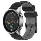 For Xiaomi MI Watch Color 22mm Football Pattern Two-Color Silicone Watch Band(Black+Grey) - 1