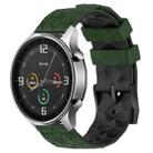 For Xiaomi MI Watch Color 22mm Football Pattern Two-Color Silicone Watch Band(Armygreen+Black) - 1
