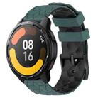 For Xiaomi MI Watch S1 Active 22mm Football Pattern Two-Color Silicone Watch Band(Olive Green + Black) - 1