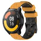 For Xiaomi MI Watch S1 Active 22mm Football Pattern Two-Color Silicone Watch Band(Yellow+Black) - 1