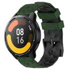 For Xiaomi MI Watch S1 Active 22mm Football Pattern Two-Color Silicone Watch Band(Armygreen+Black) - 1