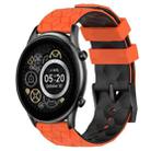 For Xiaomi Haylou RT2 LS10 22mm Football Pattern Two-Color Silicone Watch Band(Orange+Black) - 1