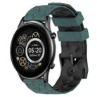 For Xiaomi Haylou RT2 LS10 22mm Football Pattern Two-Color Silicone Watch Band(Olive Green + Black) - 1