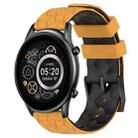 For Xiaomi Haylou RT2 LS10 22mm Football Pattern Two-Color Silicone Watch Band(Yellow+Black) - 1