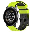 For Xiaomi Haylou RT2 LS10 22mm Football Pattern Two-Color Silicone Watch Band(Lime Green + Black) - 1