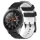 For Samsung Galaxy Watch 46mm 22mm Football Pattern Two-Color Silicone Watch Band(Black+White) - 1