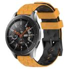 For Samsung Galaxy Watch 46mm 22mm Football Pattern Two-Color Silicone Watch Band(Yellow+Black) - 1