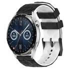 For Huawei Watch GT3 42mm 20mm Football Pattern Two-Color Silicone Watch Band(Black+White) - 1