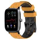 For Amazfit GTS 2 Mini 20mm Football Texture Two-Color Silicone Watch Band(Yellow+Black) - 1