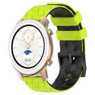 For Amazfit GTR 42MM 20mm Football Texture Two-Color Silicone Watch Band(Lime Green + Black) - 1
